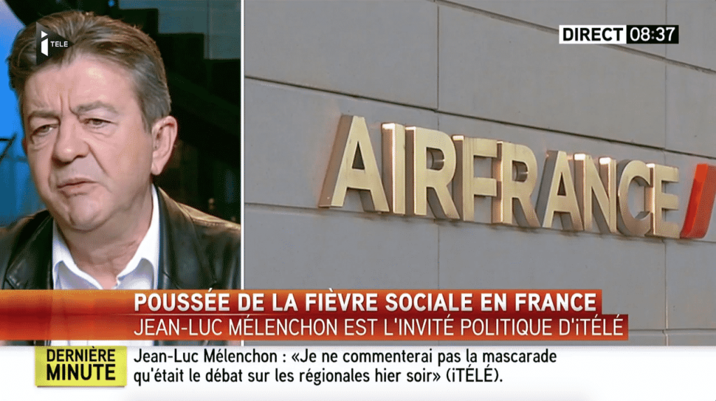 melenchon air france matinale