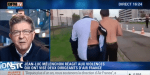 melenchon air france violence licenciements