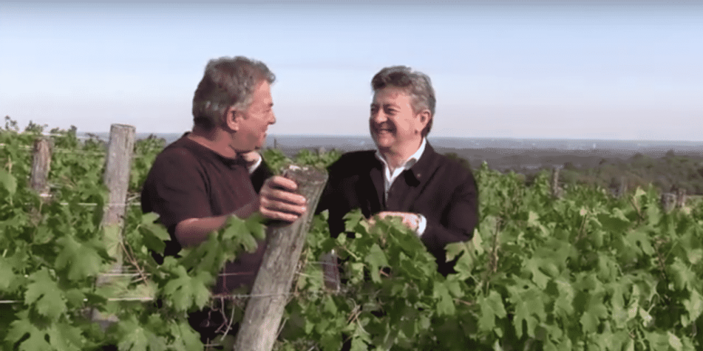 melenchon en commencant par le vin