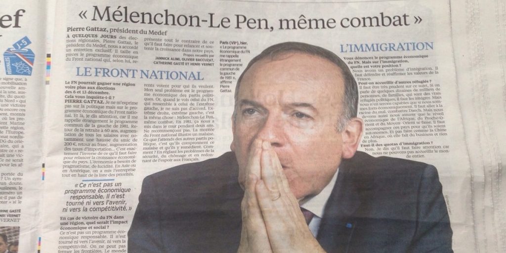 gattaz melenchon le pen meme combat