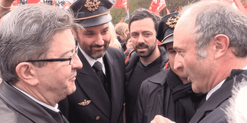 melenchon air france bobigny