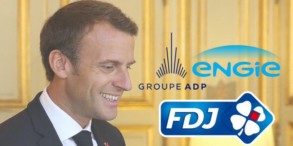 macron privatisations adp fdj engie