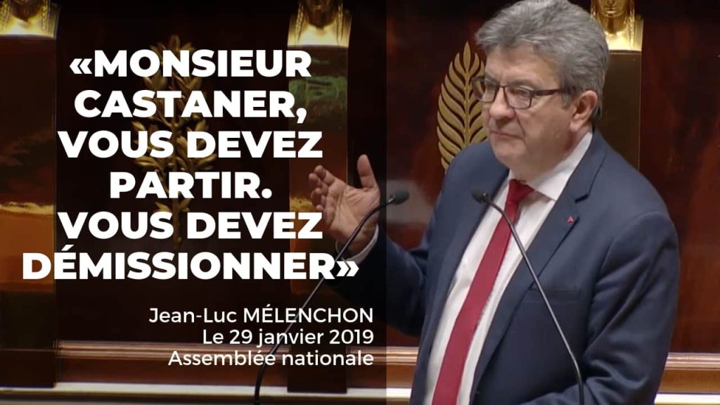 castaner demission melenchon