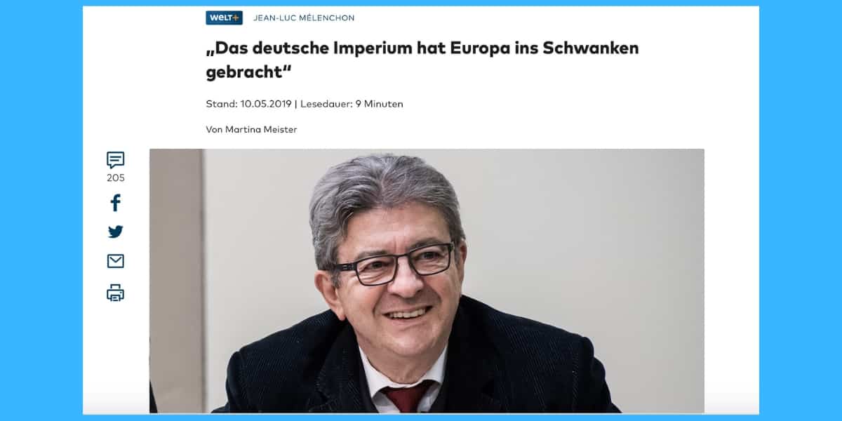 « L’imperium allemand a déséquilibré l’Europe » (Die Welt)