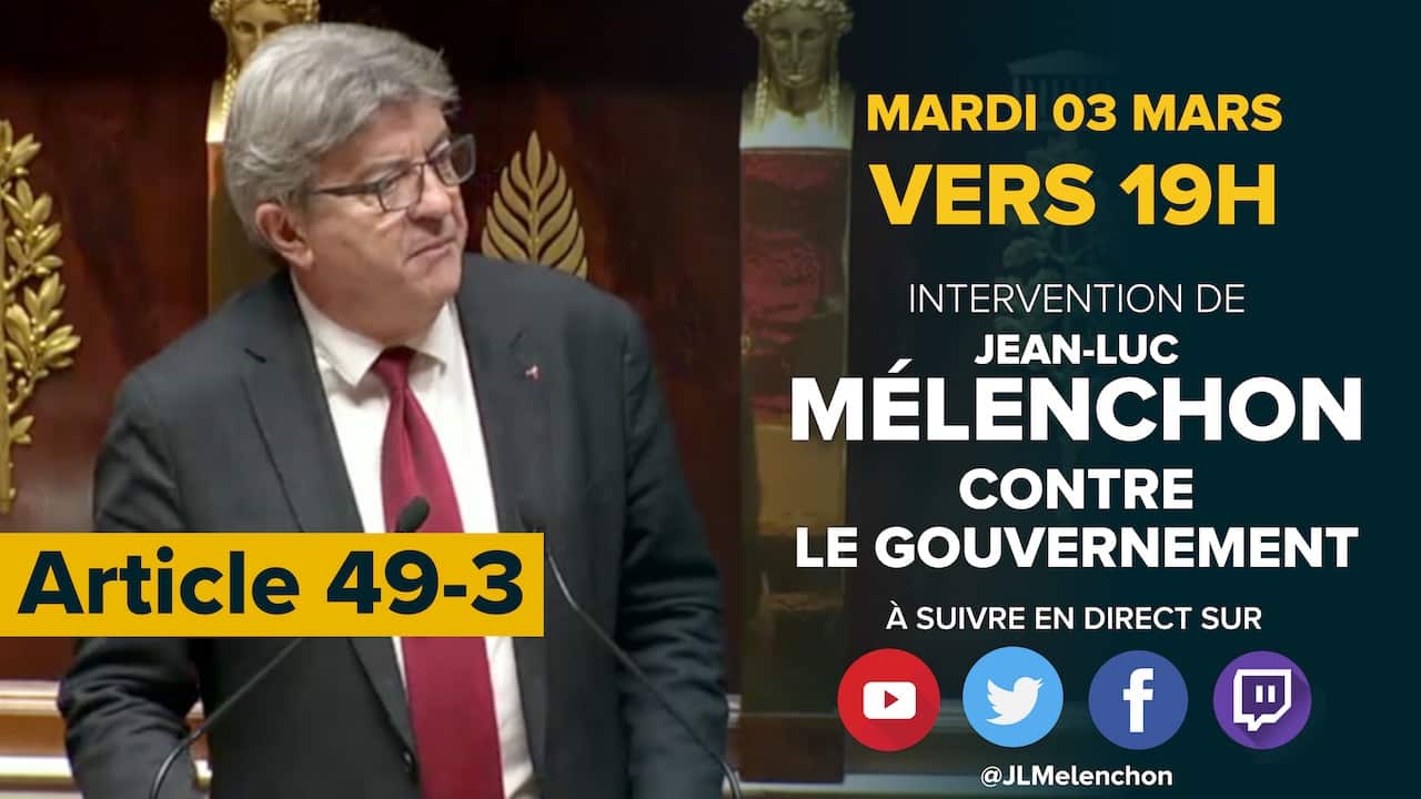 melenchon motion de censure 493  JeanLuc Mélenchon