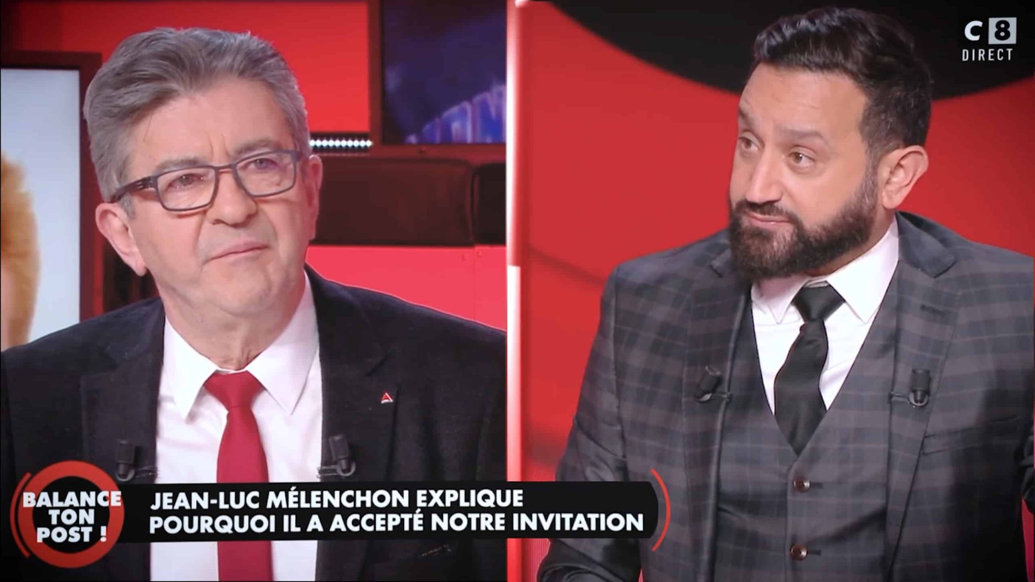 melenchon chez hanouna