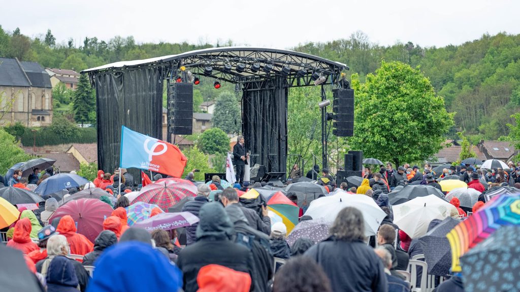 melenchon meeting aubin